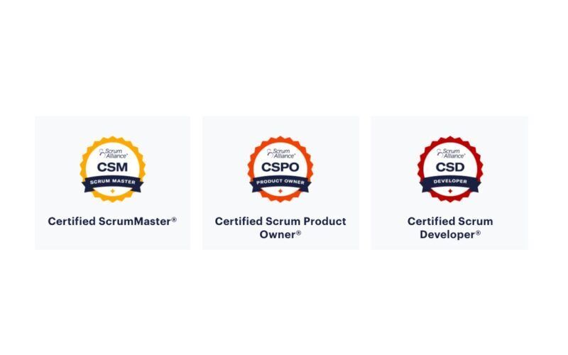 Zertifikate Scrum Master, Scrum Product Owner, Scrum Developer