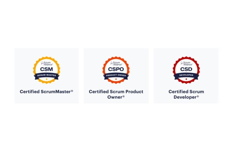 Zertifikate Scrum Master, Scrum Product Owner, Scrum Developer